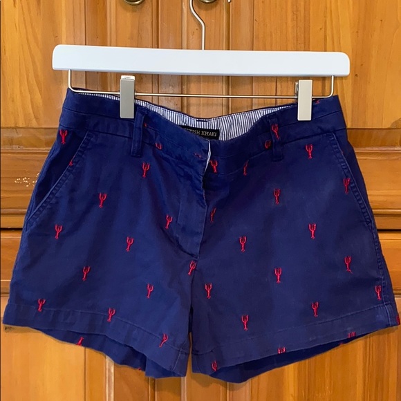 British Khaki Pants - British Khaki  Size 2 Blue Cotton Shorts Lobsters